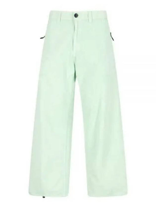 Marina Cotton Canvas Fatigue Straight Pants Light Green - STONE ISLAND - BALAAN 2