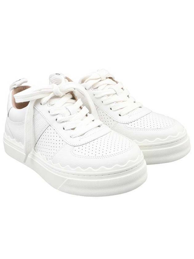 Lauren Lace Up Low Top Sneakers White - CHLOE - BALAAN 4