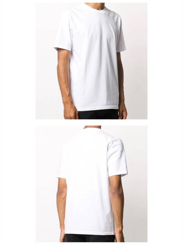 Men's Back Stitch Round Neck Short Sleeve T-Shirt White - MAISON MARGIELA - BALAAN 5