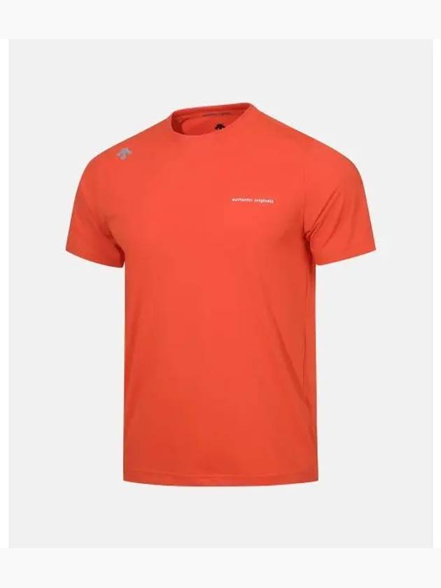 Running quick drying short sleeved t shirt orange SP323RTS75 - DESCENTE - BALAAN 1