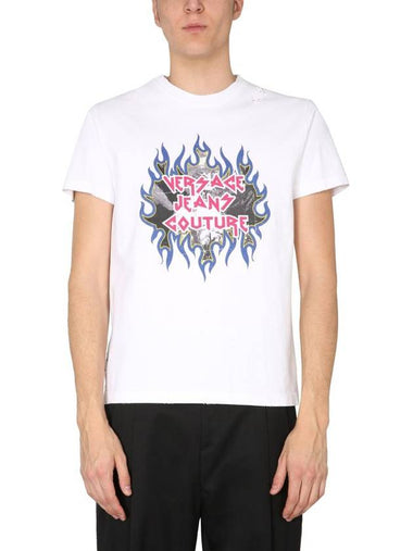 Versace Jeans Couture T-Shirt With Rock Logo Print - VERSACE - BALAAN 1