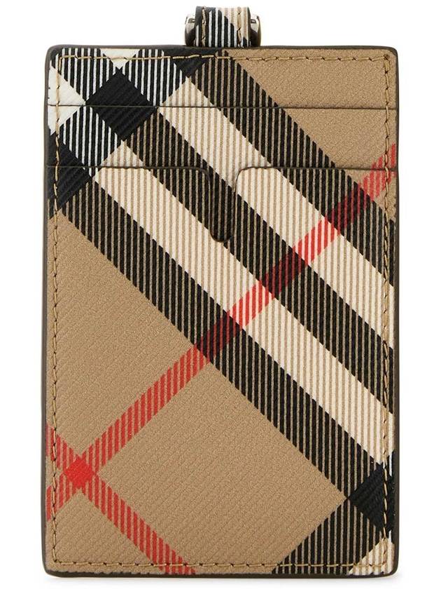 Check Lanyard Neck Strap Card Wallet Sand - BURBERRY - BALAAN 2