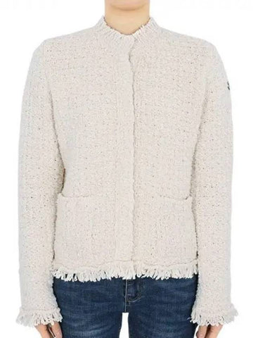 Women s Tweed Padded Cardigan Ivory 9B00018 M3957 034 1055702 - MONCLER - BALAAN 1