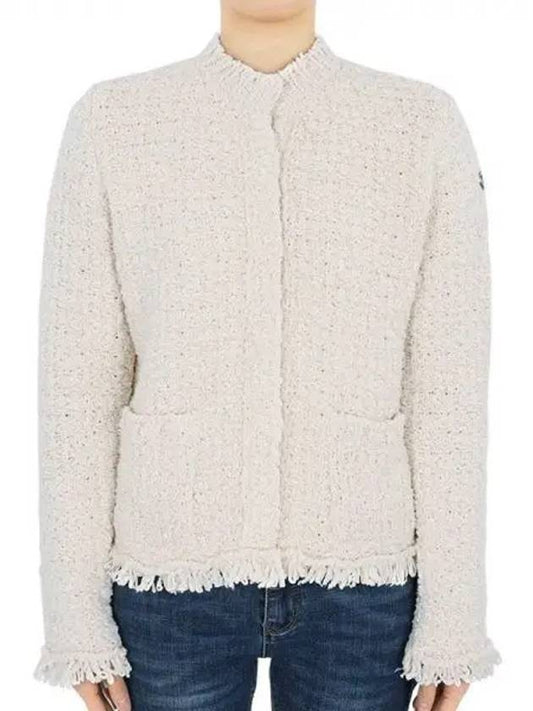 Women s Tweed Padded Cardigan Ivory 9B00018 M3957 034 1055702 - MONCLER - BALAAN 1