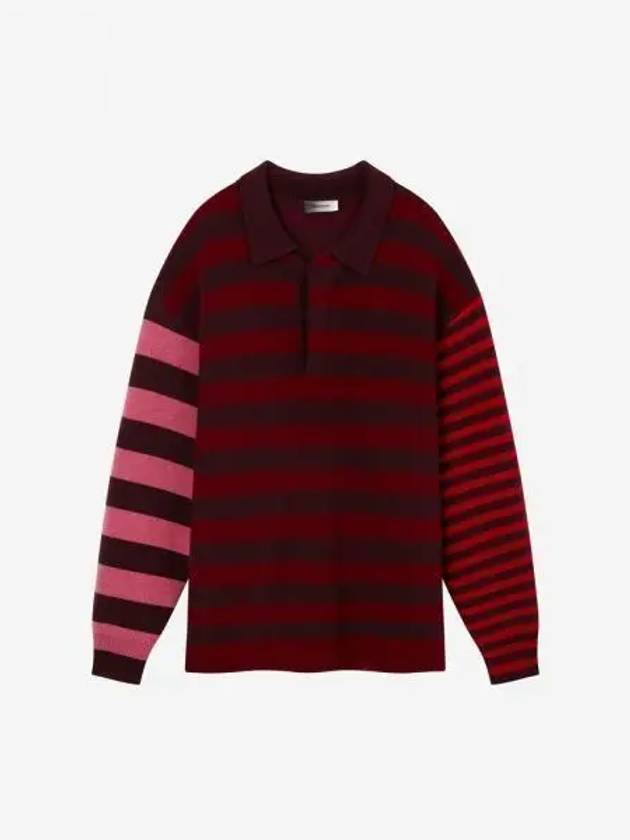 Lirio Wool Polo Knit Top Burgundy - ISABEL MARANT - BALAAN 2