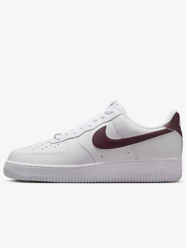 Air Force 1 07 Low Top Sneakers Burgundy White - NIKE - BALAAN 1