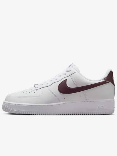 Air Force 1 07 Low Top Sneakers Burgundy White - NIKE - BALAAN 2