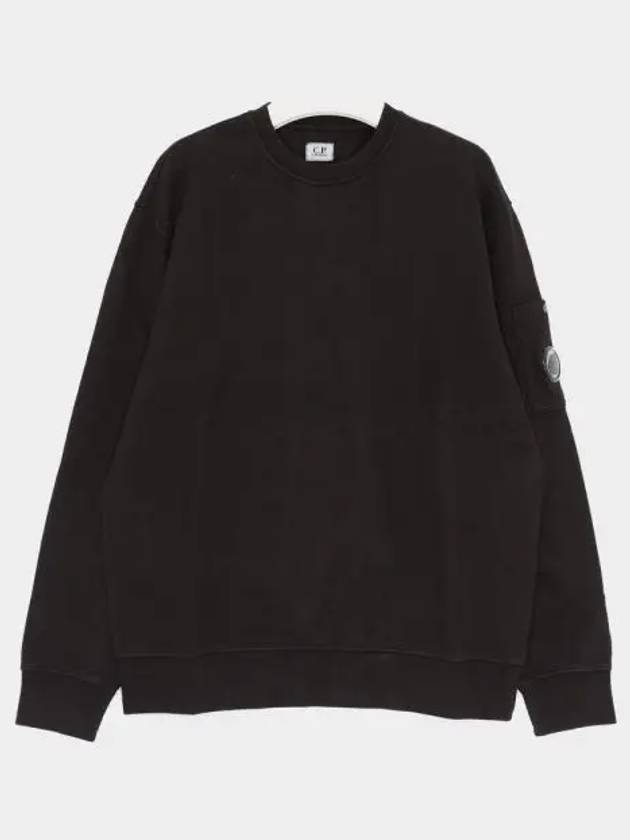 Emerized Diagonal Fleece Lens Sweatshirt Black - CP COMPANY - BALAAN 2