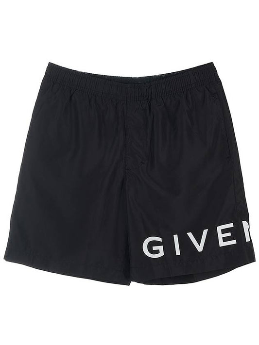 logo print swim shorts black - GIVENCHY - BALAAN.
