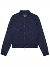 Women's Rib Collar Embossed Bomber Jacket Navy - G/FORE - BALAAN 2