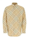 Check Cotton Long Sleeve Shirt Beige - BURBERRY - BALAAN 2