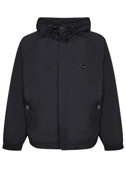 Logo Plaque Drawstring Jacket Black - DOLCE&GABBANA - BALAAN 2