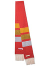 Striped Alpaca Embroidered Logo Muffler Red - MARNI - BALAAN 2