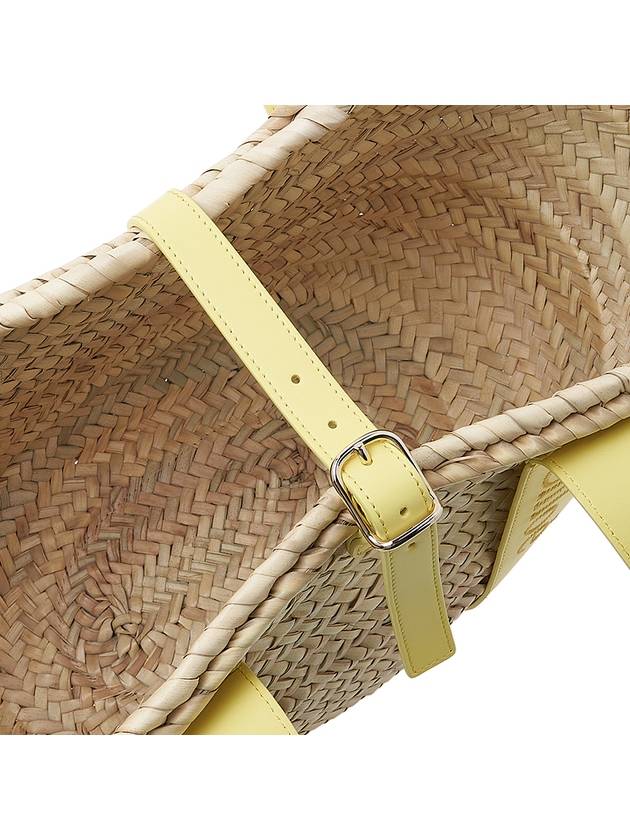 Sense Medium Raffia Basket Tote Bag Beige Yellow - CHLOE - BALAAN 9