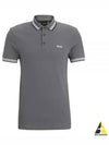 Paddy Cotton Short Sleeve Polo Shirt Grey - HUGO BOSS - BALAAN 2