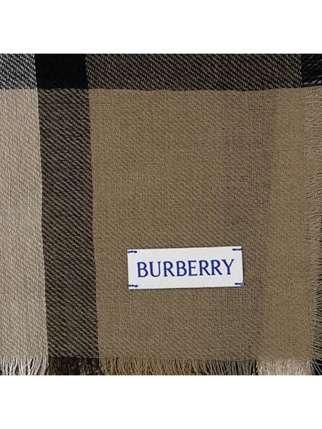 Raw Cut Checked Wool Scarf Brown - BURBERRY - BALAAN 4