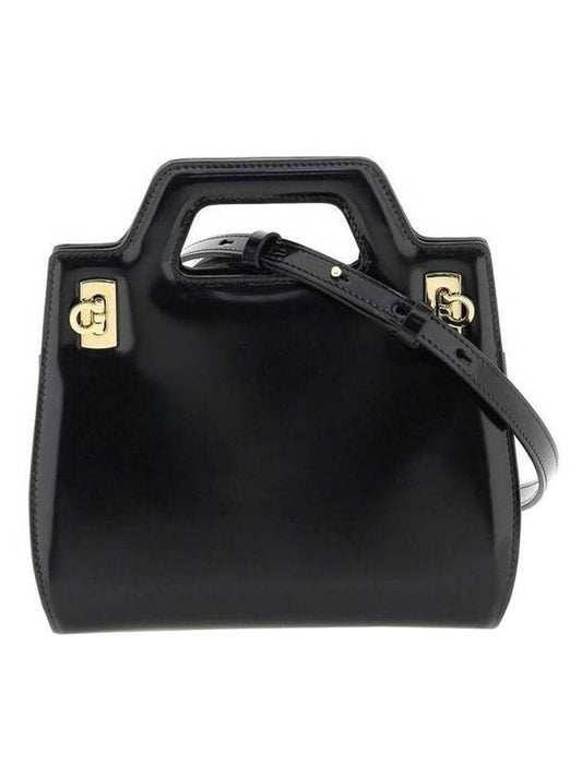 Salvatore Airbrushing Wanda Mini Bag Black - SALVATORE FERRAGAMO - BALAAN 1