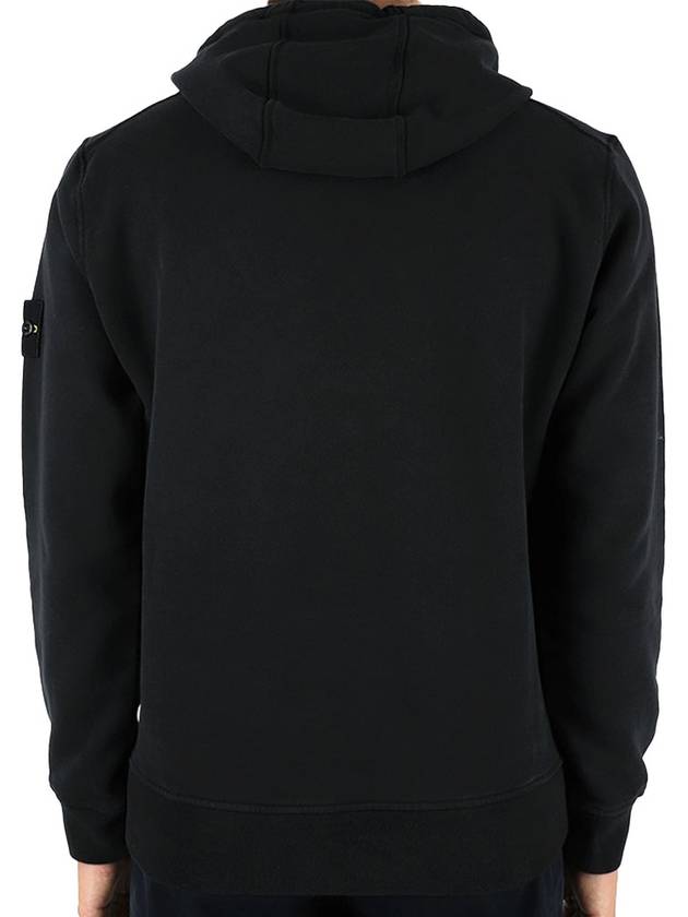 Wappen Patch Cotton Fleece Hoodie Black - STONE ISLAND - BALAAN 6