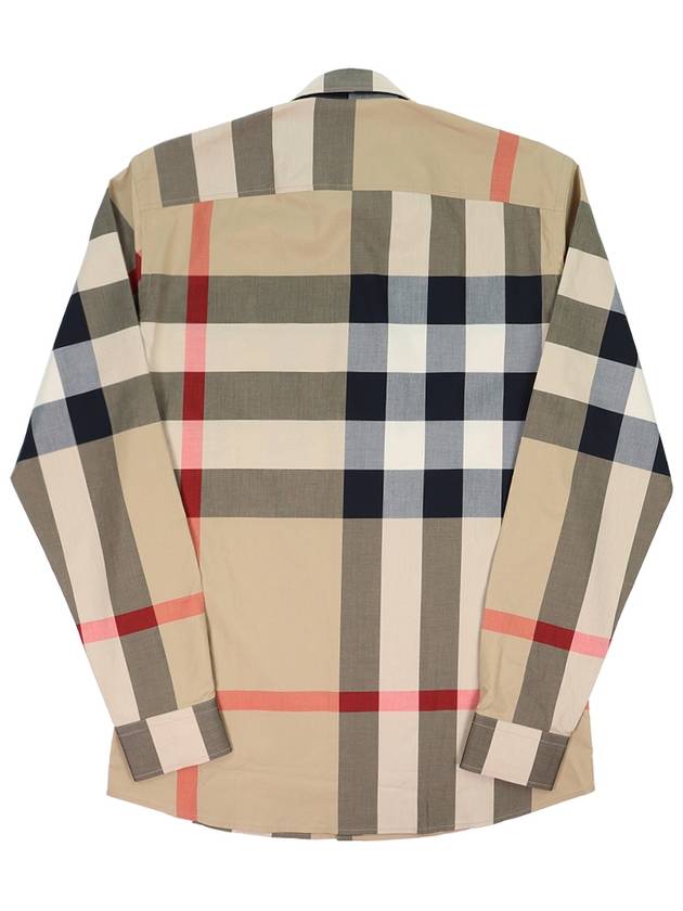 Check Cotton Long Sleeve Shirt Archive Beige - BURBERRY - BALAAN 3