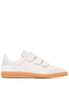 Women's Calf Velvet Leather Velcro Rubber Sole Sneakers Beige BK003100M110S 23 EC - ISABEL MARANT - BALAAN 4