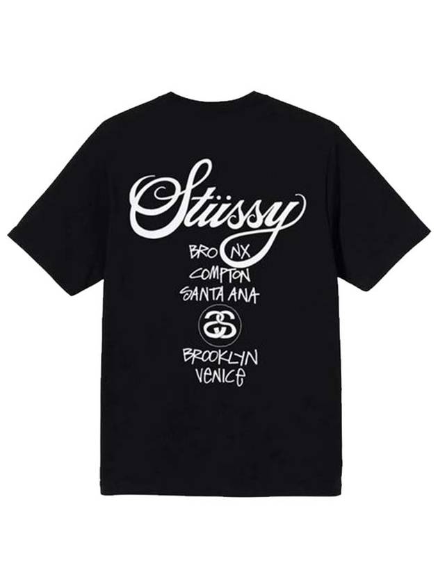 World Tour Short Sleeve T-Shirt Black - STUSSY - BALAAN 2