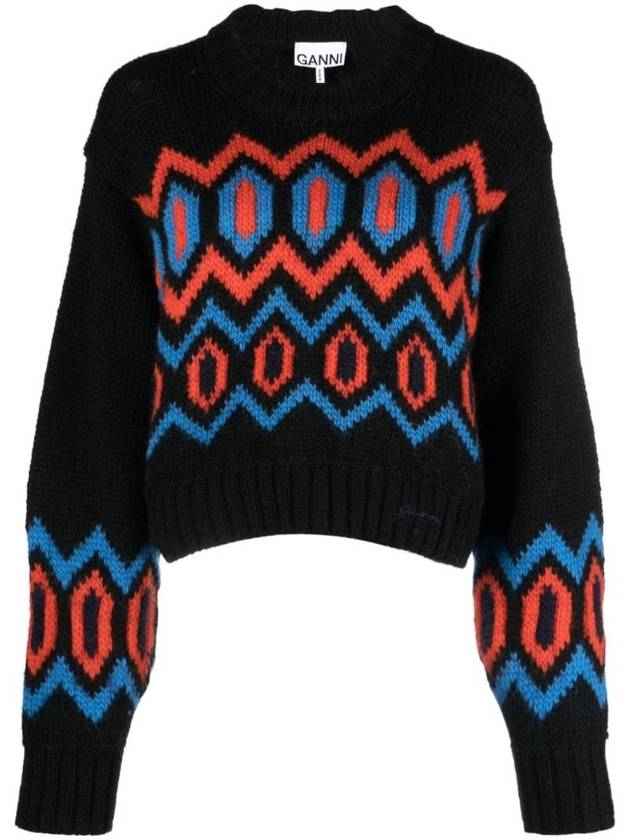 pattern orc wool sweater K2011 - GANNI - BALAAN 1