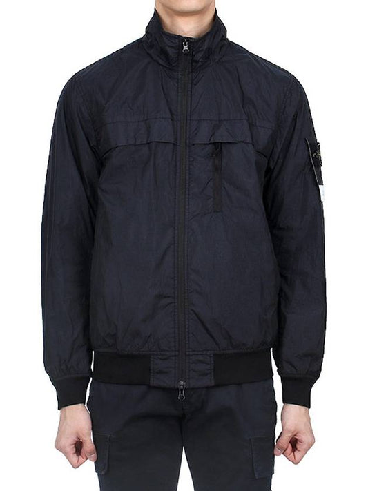 Garment Dyed Crinkle Reps R-Nylon Jacket Blue - STONE ISLAND - BALAAN 2