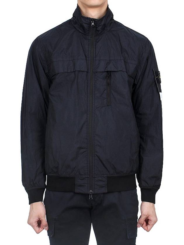 Garment Dyed Crinkle Reps R-Nylon Jacket Blue - STONE ISLAND - BALAAN 3