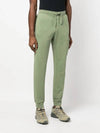 Men's Wappen Patch Cotton Fleece Track Pants Green - STONE ISLAND - BALAAN 4