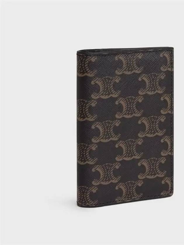 Triomphe Vertical Card Wallet Black - CELINE - BALAAN 3