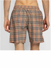 Men's Small Scale Check Drawstring Swim Shorts Beige - BURBERRY - BALAAN 8