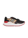 Vintage Check Leather Low Top Sneakers Black - BURBERRY - BALAAN 2