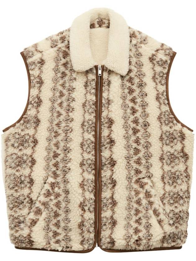 Max Print Shearling Vest Ecru Brown - ISABEL MARANT - BALAAN 2