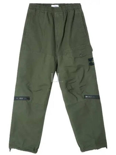 Wappen Logo Cotton Cargo Pants Olive Green - STONE ISLAND - BALAAN 2