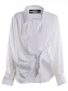 Le Chemise Bahia Tied Sash Shirt White - JACQUEMUS - BALAAN 2