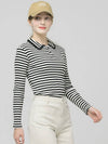 Flat Collar Herry Color Scheme Waffle Black Striped T-Shirt DO5232TS06-1 - DOYOUKNOWMC GOLF WEAR - BALAAN 2