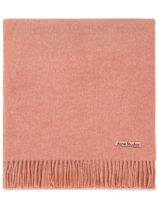 Studios Fringe Wool Muffler Rose Melange - ACNE STUDIOS - BALAAN.