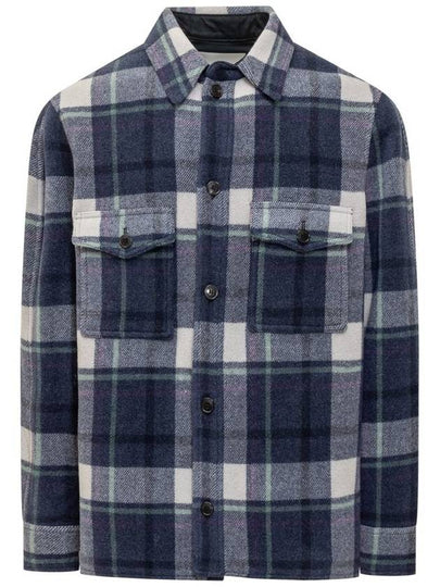 Kervon Check Shirt Jacket Faded Night - ISABEL MARANT - BALAAN 2