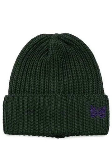 Green logo wool beanie NS064 1209483 - NEEDLES - BALAAN 1