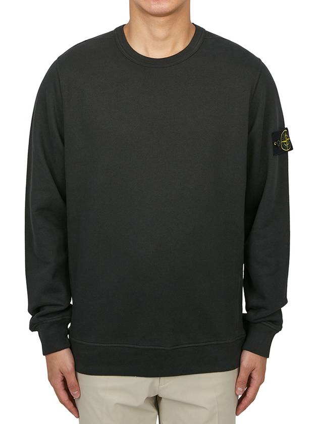 Wappen Patch Crew Neck Cotton Sweatshirt Lead Grey - STONE ISLAND - BALAAN 2