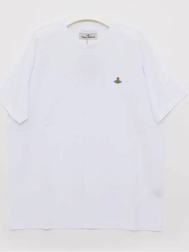 ORB Logo Cotton Short Sleeve T-Shirt White - VIVIENNE WESTWOOD - BALAAN 3