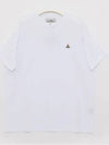 ORB Logo Cotton Short Sleeve T-Shirt White - VIVIENNE WESTWOOD - BALAAN 3