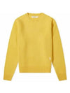 Embroidered Logo Crew Neck Wool Knit Top Yellow - SPORTY & RICH - BALAAN 2