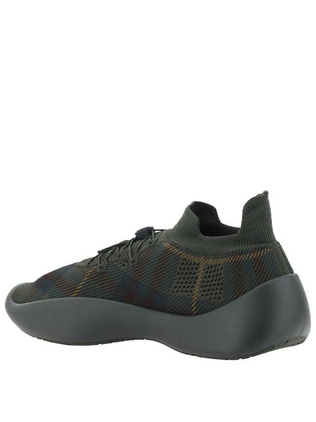 Check Knit Neptune Low Top Sneakers Bramble - BURBERRY - BALAAN 3