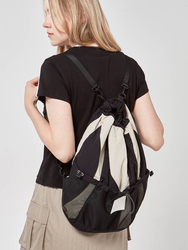 Nylon color matching string backpack Black - THE GREEN LAB - BALAAN 5