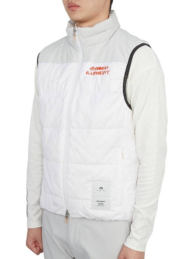 Logo Down Vest White - HORN GARMENT - BALAAN 4