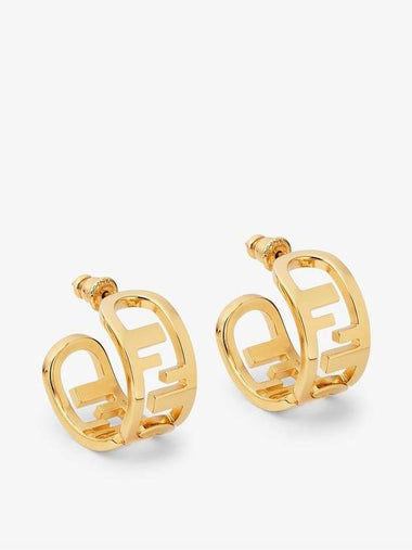 O'Lock Metal Earrings Gold - FENDI - BALAAN 1