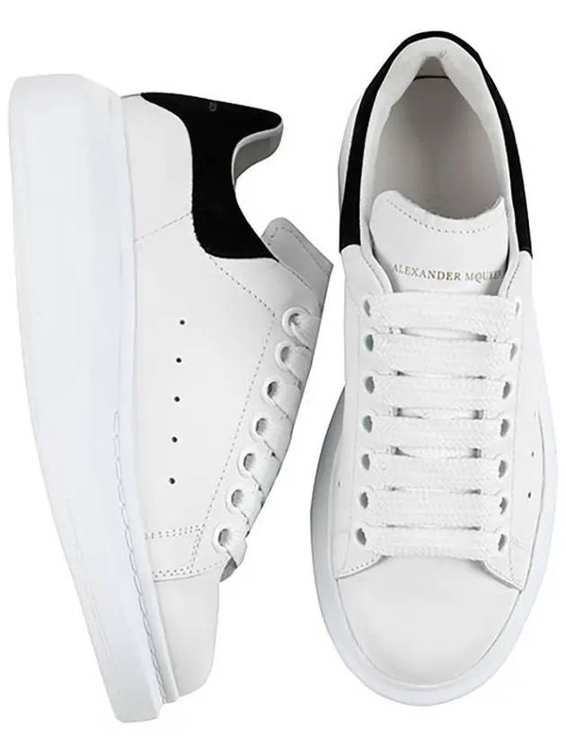 Oversized Leather Tab Low Top Sneakers White - ALEXANDER MCQUEEN - BALAAN 3