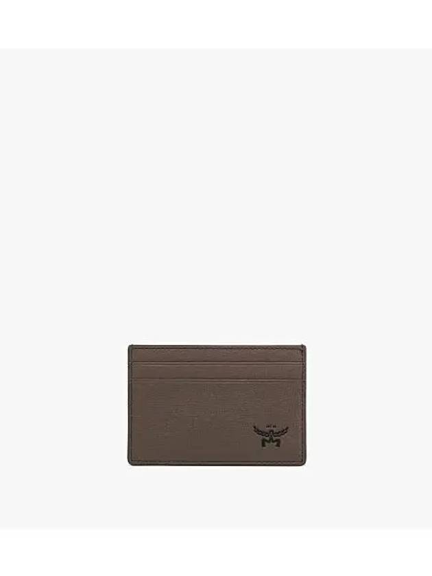 Embossed Leather Card Wallet Grey - MCM - BALAAN 2