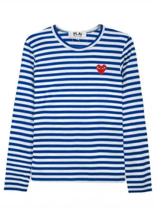 Long Sleeve T Shirt Red Heart Waffen Stripe - COMME DES GARCONS - BALAAN 1